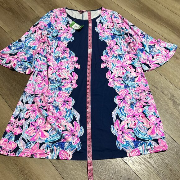 NWT Lilly Pulitzer Ophelia Swing Dress Size XL Hypes & Stripes Navy Pink - Picture 10 of 14